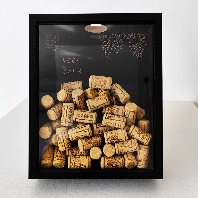 Vintage Collectible Bottles - ไวน์แดง Cork กรอบไม้ไวน์ Cork กรอบรูปขวดไวน์ Corks