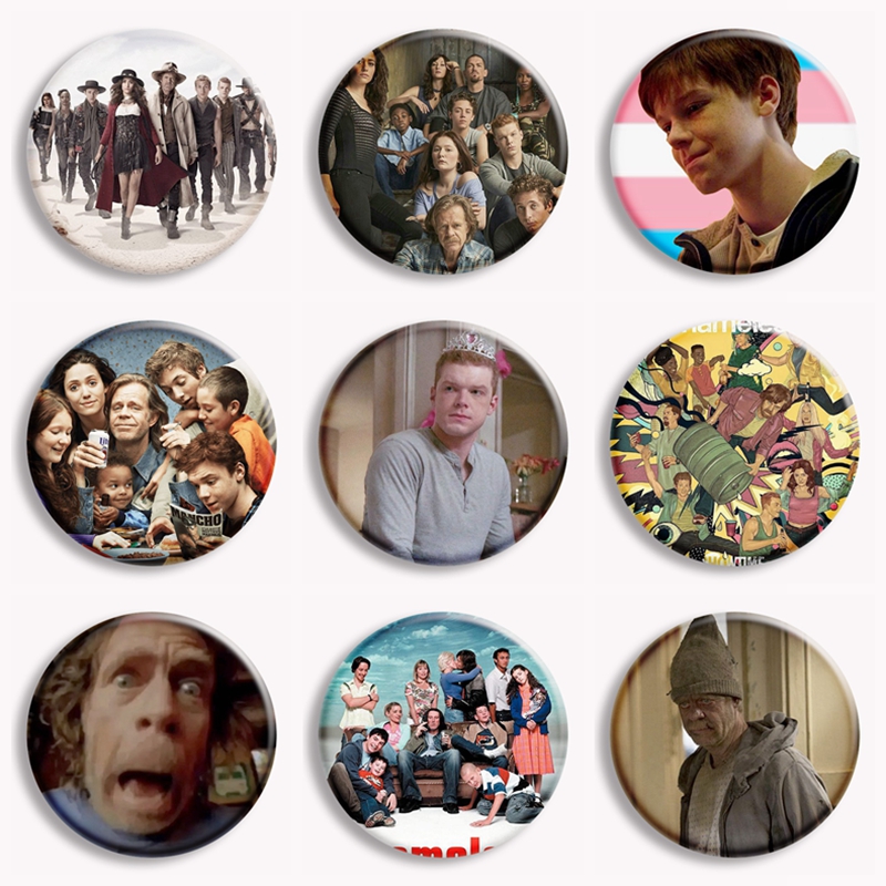 Vintage Collection Playset - ละครอเมริกัน Shameless ปุ่ม Pin Vintage TV