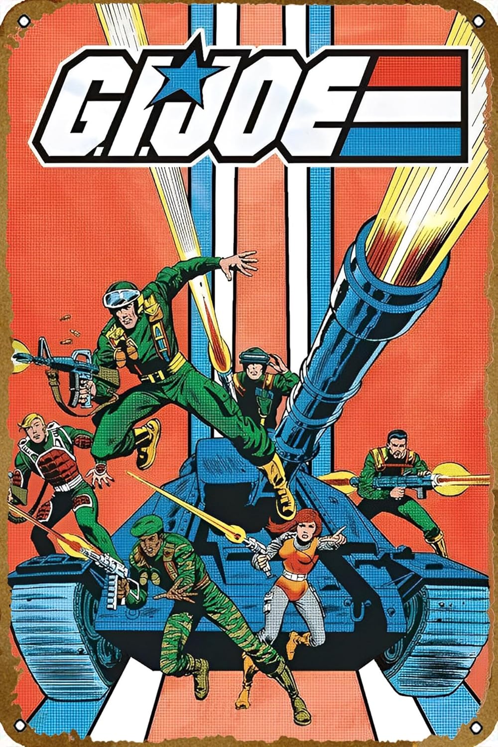 Vintage Collectible Tins - Gi Joe – รถถัง – โปสเตอร์วินเทจเรโทร