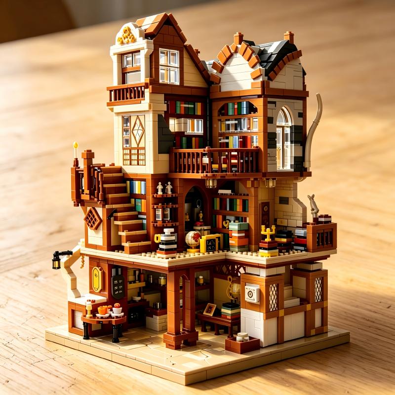 Vintage And Collectible Books - โมเดลอิฐบ้านหนังสือวินเทจ, รูปแบบหลายชั้นที่มีรายละเอียดครบถ้วน, งานฝีมือสร้างสรรค์ DIY, ของตกแต่งโต๊ะทำงานที่มีสไตล์, ของขวัญสะสมที่ยอดเยี่ยม