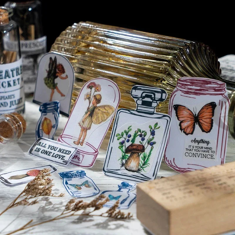 Vintage And Collectible Books - สติกเกอร์คอลเลคชั่น 20 ชิ้น ชุดรวมลายวินเทจ สำหรับตกแต่งสมุดบันทึก สติกเกอร์ไดคัท