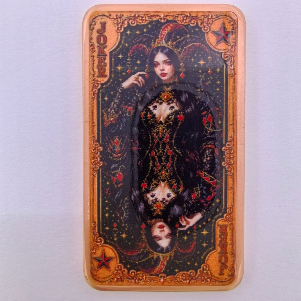 Vintage Collectible Playing Cards - แท่งทองแดงบริสุทธิ์ 1 ออนซ์ .999 สำหรับเล่นโป๊กเกอร์ ลายโจ๊กเกอร์