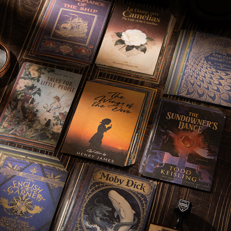 Vintage And Collectible Books - 1แพ็ค/2แพ็ค ชุดสะสมสมุดเก่า วัสดุทำสมุดบันทึก ปกสมุดวินเทจ 50ชิ้น 4สไตล์