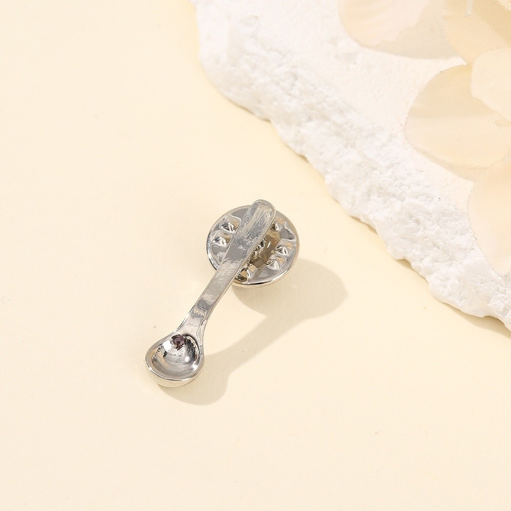 Vintage Collectible Spoons - เข็มกลัดรูปช้อนดีไซน์น่ารัก ขนาดเล็ก สร้างสรรค์ ทำจากโลหะ ใช้เป็นเข็มกลัดติดเสื้อ ของสะสมสไตล์วินเทจ