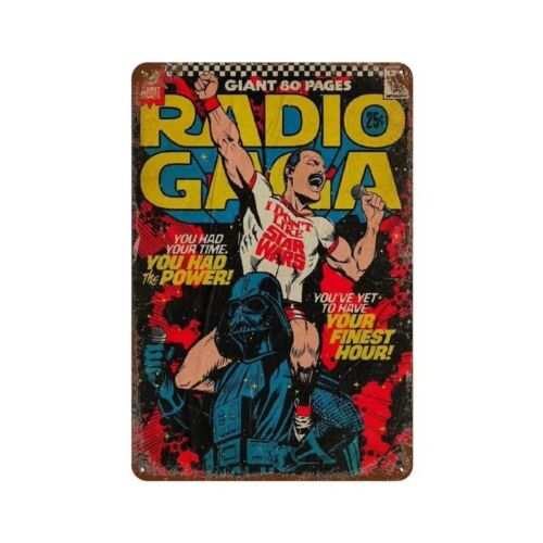 Vintage Collectible Tins - Y1, Queen Radio Gaga Comic Style