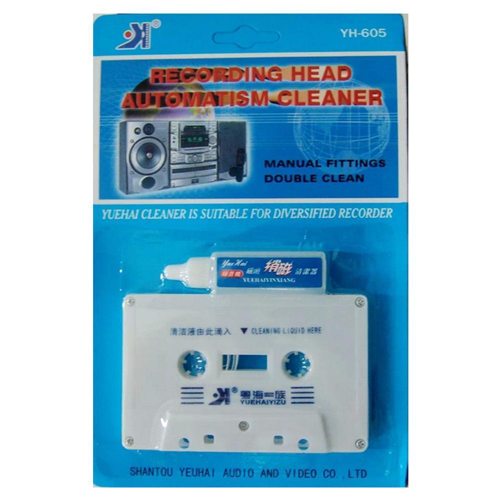 Cassette Tape Head - สายอะแดปเตอร์เทปออดิโอเทปเครื่องทำความสะอาดใบหน้าเครื่องเล่นเทปคาสเซ็ตเสียงเครื่องทำความสะอาดใบหน้าเปียก/แห้ง
