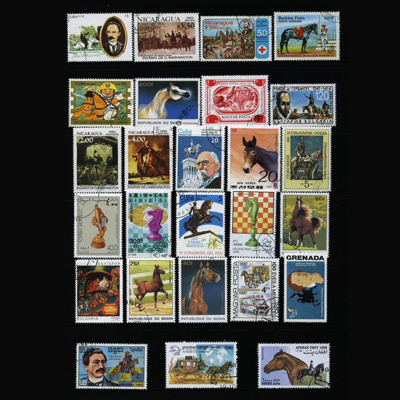 แสตมป์ 50 ม้าที่แตกต่างกัน แสต - Collectible Vintage Postage Stamps บทวิจารณ์และราคา