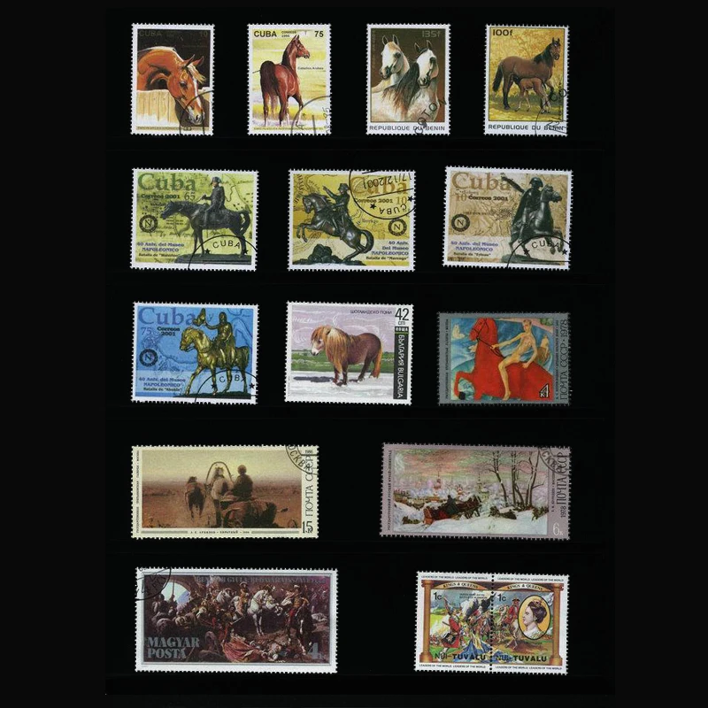 แสตมป์ 50 ม้าที่แตกต่างกัน แสต - Collectible Vintage Postage Stamps บทวิจารณ์และราคา