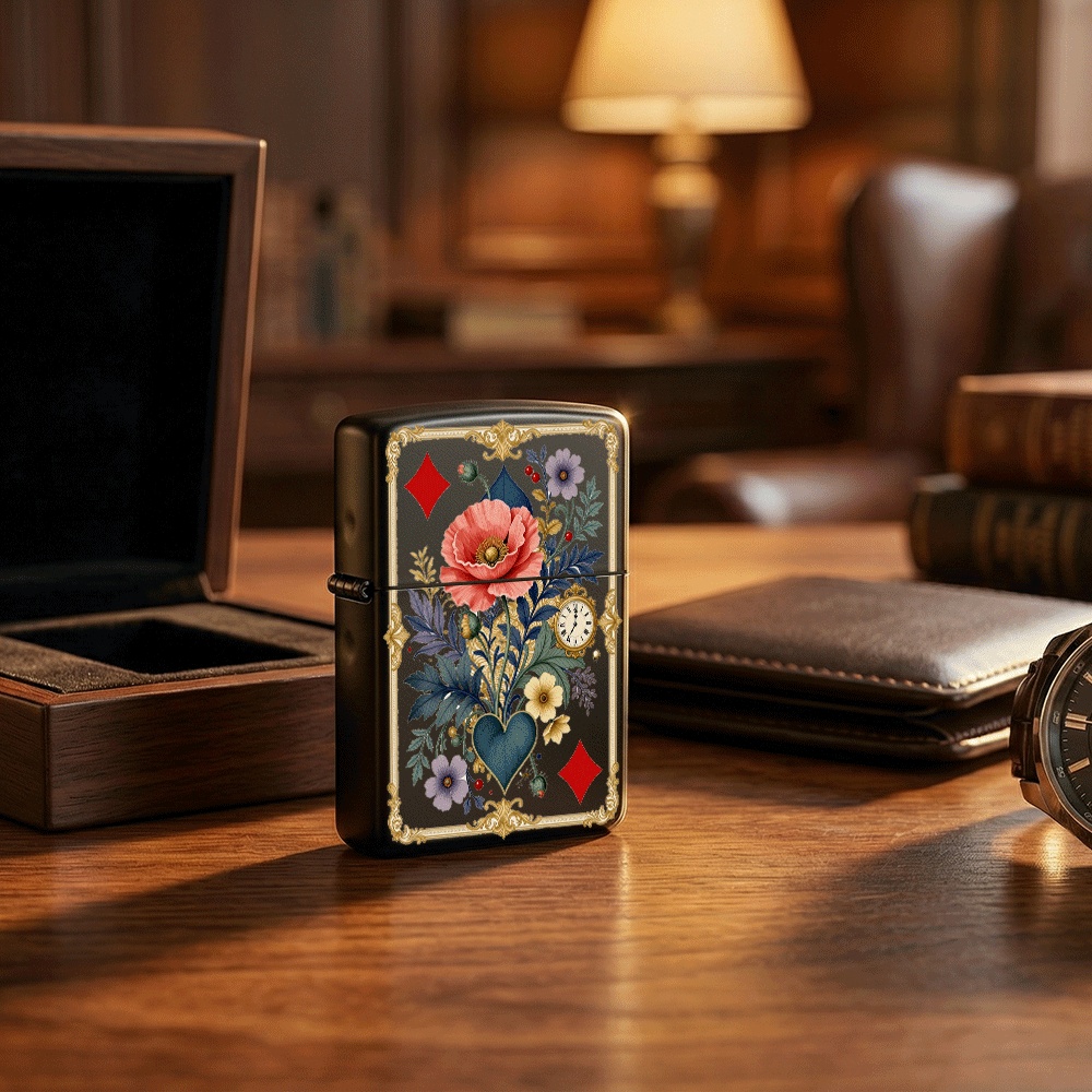ไฟแช็กแบบฝาพับสไตล์วินเทจลายฉล - Vintage Collectible Playing Cards บทวิจารณ์และราคา
