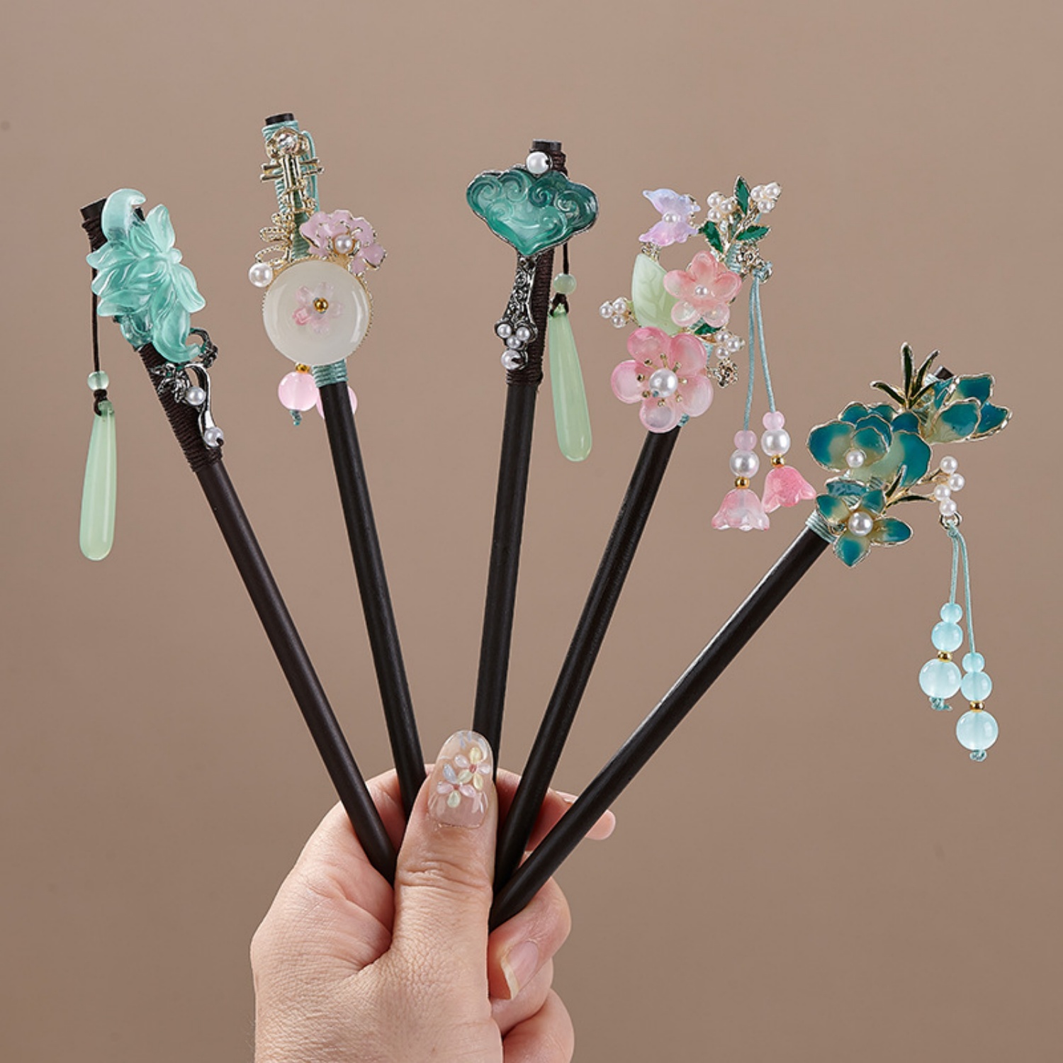 กิ๊บติดผมลายดอกไม้สไตล์วินเทจส - Vintage Jewelry Collection บทวิจารณ์และราคา