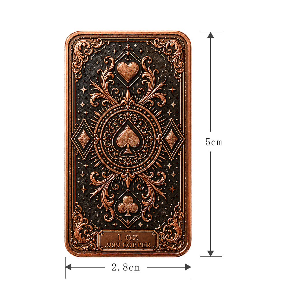 แท่งทองแดงบริสุทธิ์ 1 ออนซ์ .9 - Vintage Collectible Playing Cards บทวิจารณ์และราคา