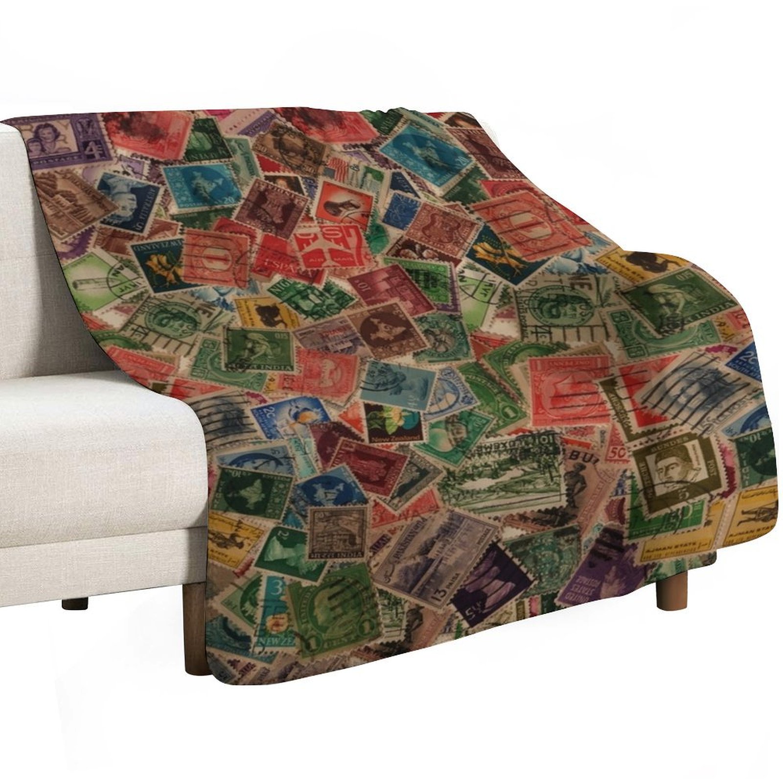 ผ้าห่มลายแสตมป์วินเทจ ผ้าห่มนุ - Collectible Vintage Postage Stamps บทวิจารณ์และราคา