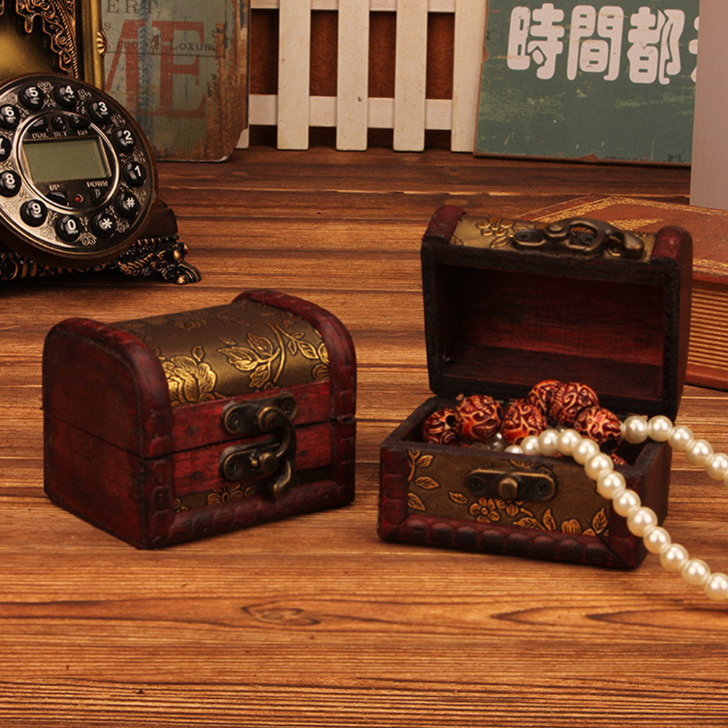 กล่องเครื่องประดับไม้สไตล์จีนโ - Vintage Collectible Item บทวิจารณ์และราคา