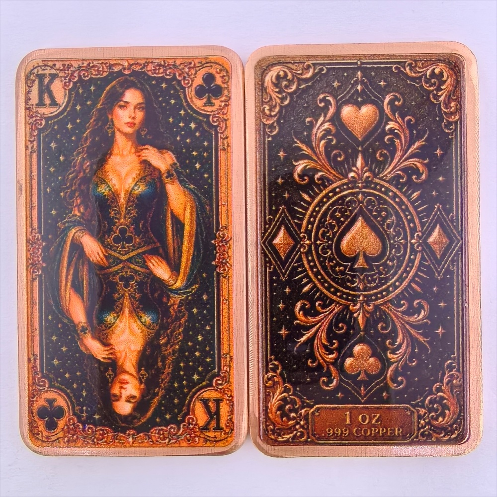 แท่งทองแดงบริสุทธิ์ 1 ออนซ์ .9 - Vintage Collectible Playing Cards บทวิจารณ์และราคา