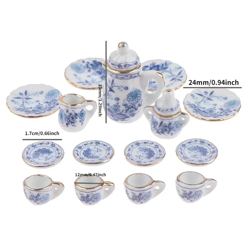 15 ชิ้น/เซ็ตวินเทจจิ๋วชุดน้ำชา - Vintage Collectible Items บทวิจารณ์และราคา
