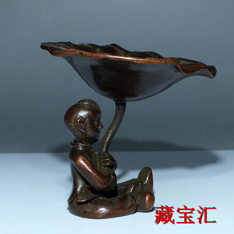 รูปปั้นทองสัมฤทธิ์ใบบัวโบราณสไ - Vintage Collectible Items บทวิจารณ์และราคา