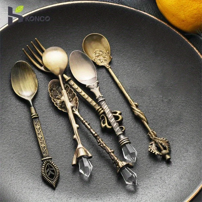 6ชิ้นช้อนส้อมสไตล์วินเทจแบบราช - Vintage Collectible Spoons บทวิจารณ์และราคา