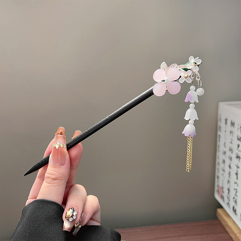 กิ๊บติดผมพู่ห้อยแบบคลาสสิก สีด - Vintage Collectible Item บทวิจารณ์และราคา