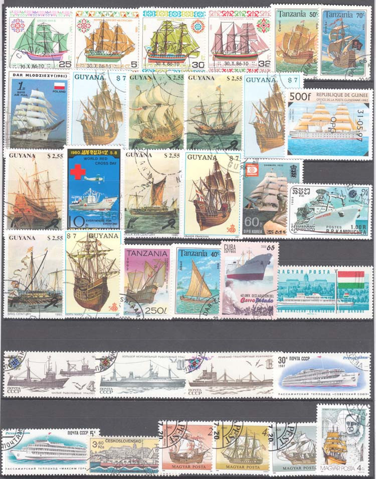 100 แสตมป์พิเศษเรือและเรือใบคอ - Collectible Vintage Postage Stamps บทวิจารณ์และราคา