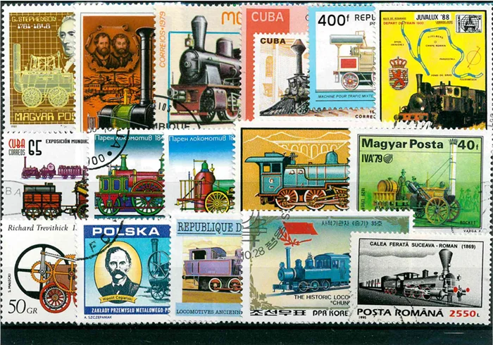 50 ชิ้น/ล็อต Vintage รถไฟเก่าแ - Collectible Vintage Postage Stamps บทวิจารณ์และราคา